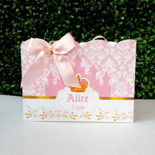 Sacolinha Personalizada Realeza Rosa
