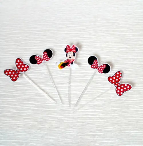Topper para Docinhos Minnie Vermelha