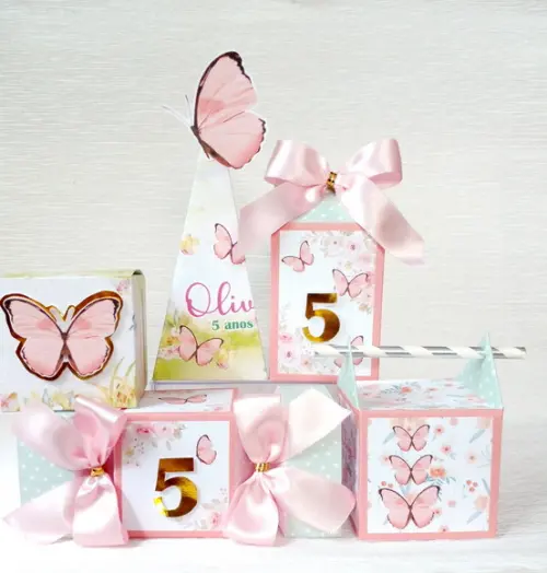 Kit Personalizado Jardim das Borboletas 40 Peças