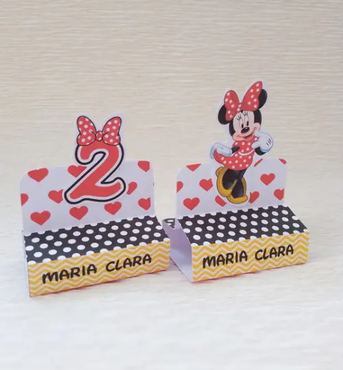 Porta Bis Duplo Minnie Vermelha