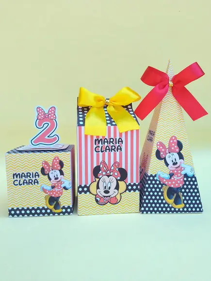 Kit Festa Minnie Vermelha 15 Caixas Personalizadas