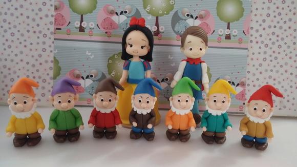 Kit Branca de Neve em Biscuit