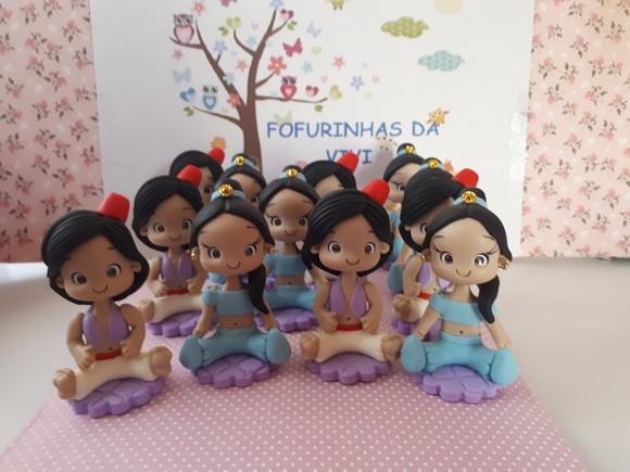 Aplique Aladin e Jasmine em Biscuit