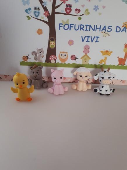 Aplique Fazendinha em Biscuit