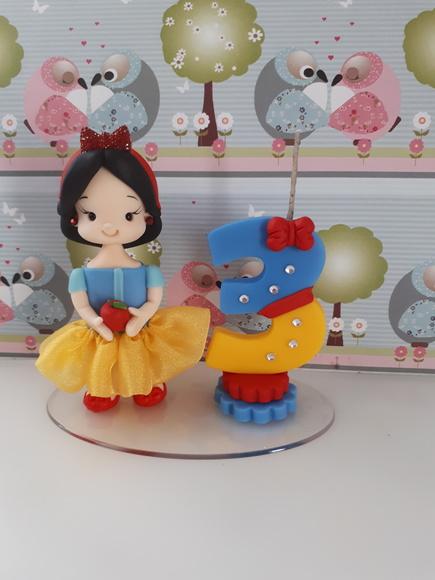 Topo de Bolo Branca de Neve