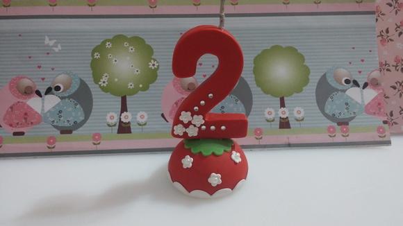 Vela Chapeuzinho Vermelho em Biscuit