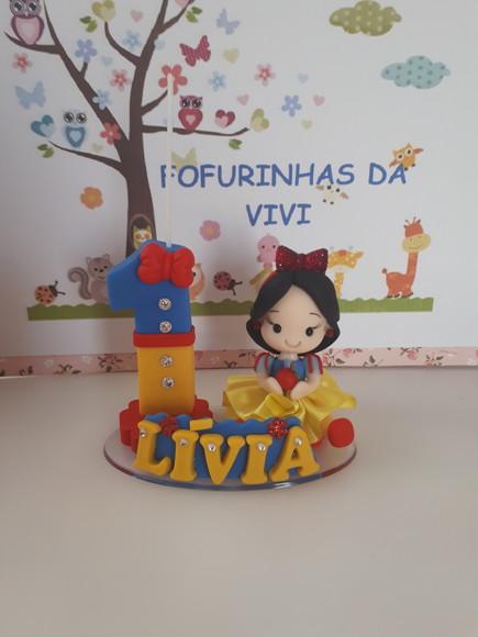 Vela Decorada Branca de Neve