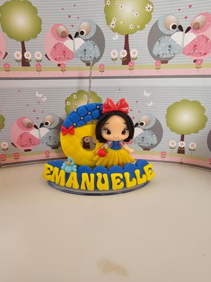 Topo de Bolo Branca de Neve
