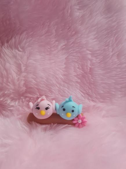 Casal de Passarinho em Biscuit