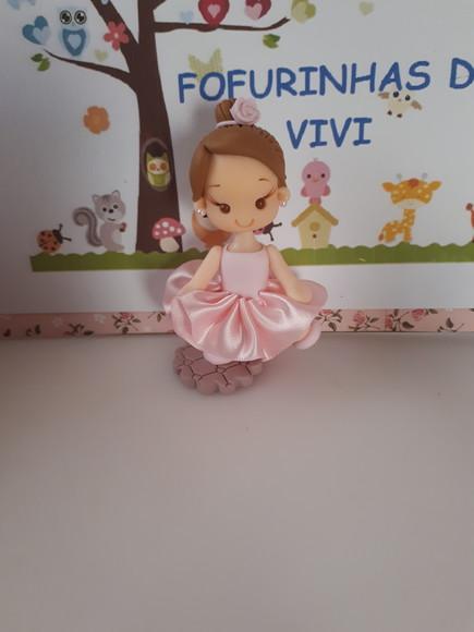 Aplique Bailarina em Biscuit
