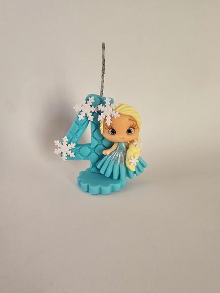 Vela Personalizada Frozen em Biscuit