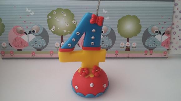 Vela Decorada Branca de Neve