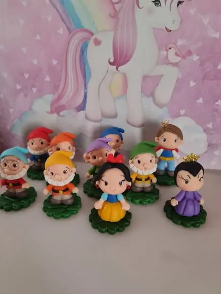 Aplique Branca de Neve em Biscuit