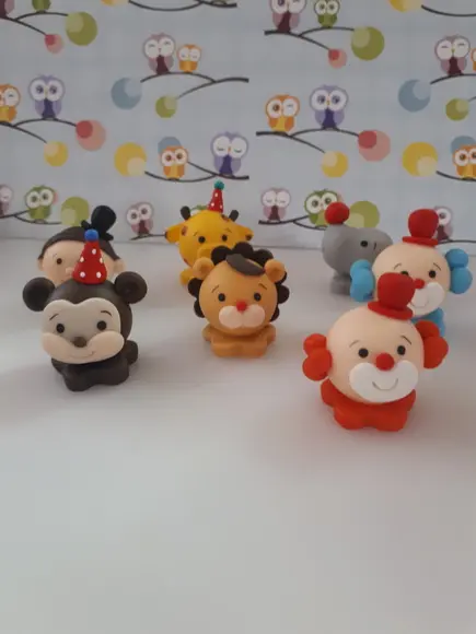 Aplique Circo em Biscuit
