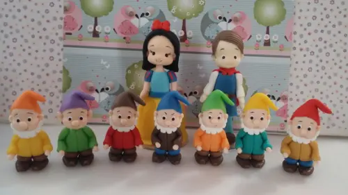 Kit Branca de Neve em Biscuit
