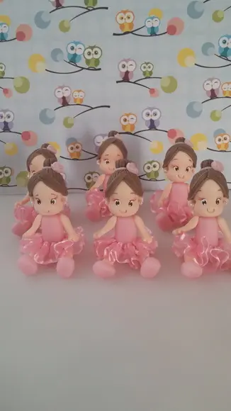 Aplique Bailarina em Biscuit