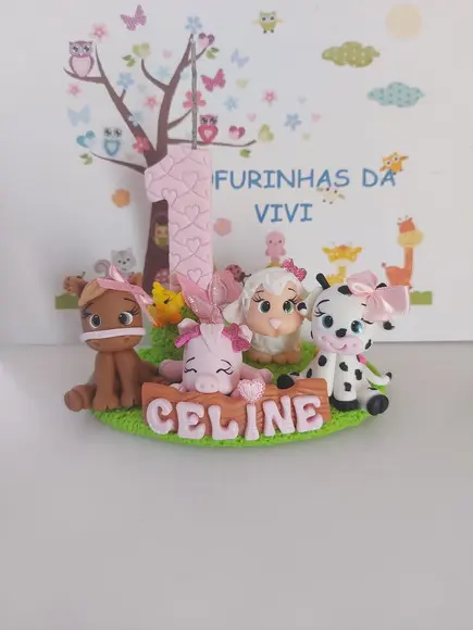 Vela Fazendinha em Biscuit