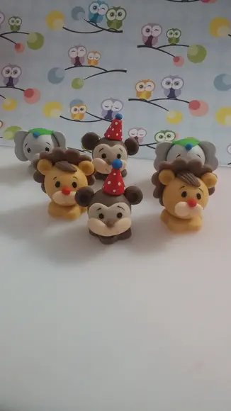 Aplique Circo em Biscuit