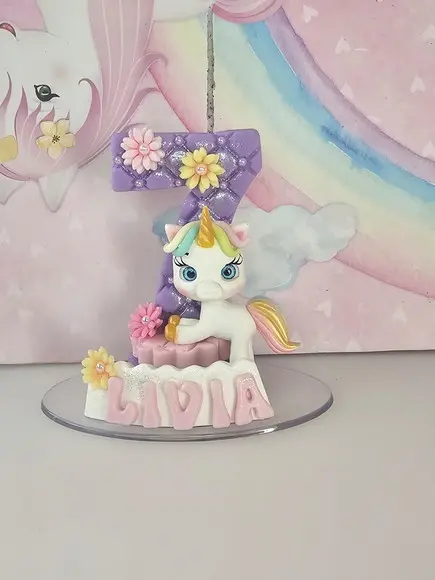 Vela Decorada Unicornio