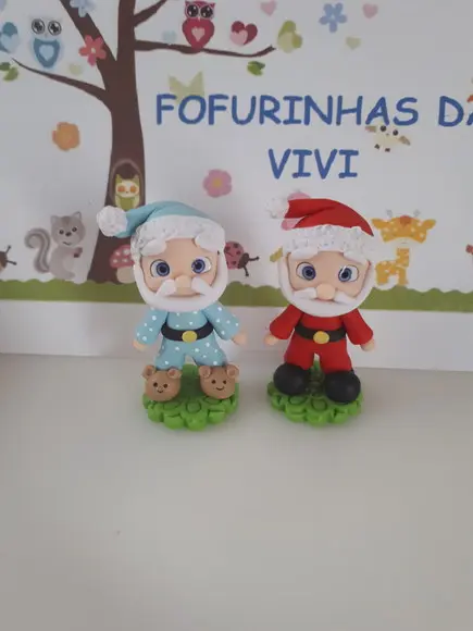 Aplique Papai Noel em Biscuit