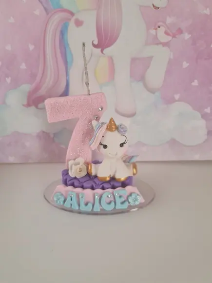 Vela Decorada Unicornio