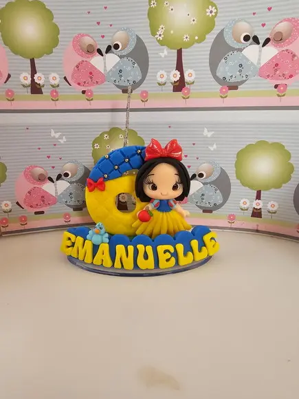 Topo de Bolo Branca de Neve
