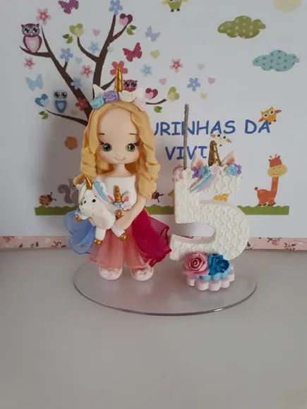 Vela Decorada Unicornio