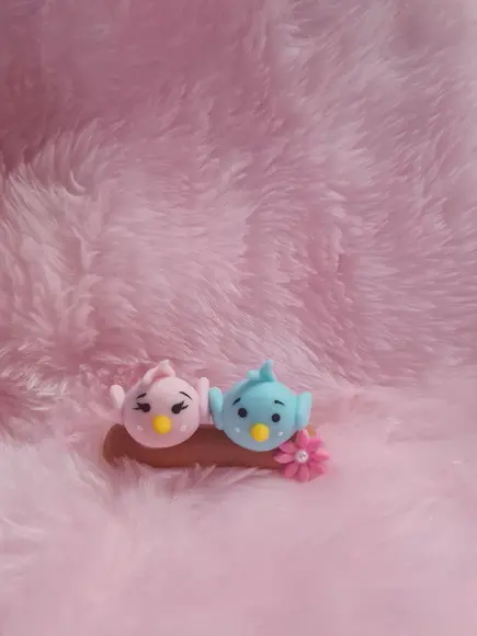 Casal de Passarinho em Biscuit