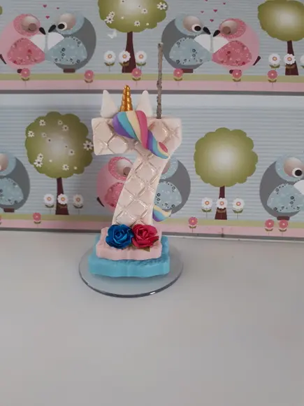 Vela Decorada Unicornio