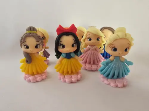 Aplique Priscesas em Biscuit Kit com 8