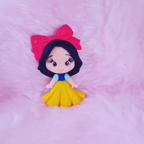 Aplique Branca de Neve em Biscuit