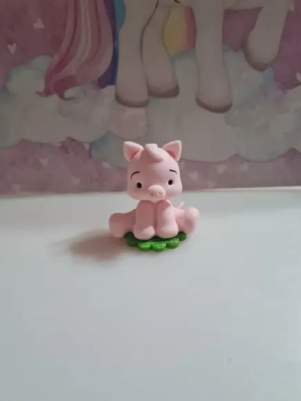 Aplique Fazendinha em Biscuit