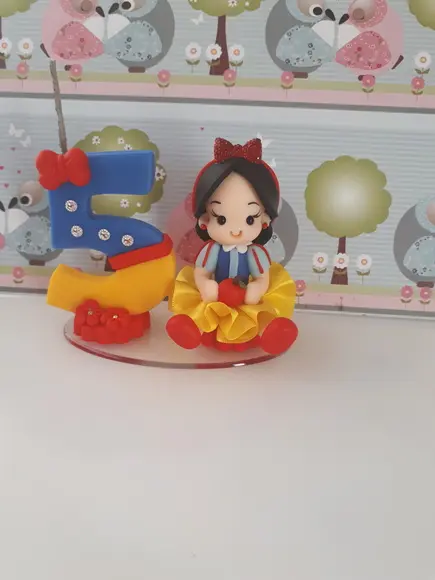 Vela Decorada Branca de Neve