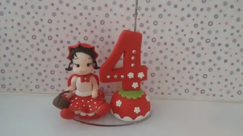 Vela Chapeuzinho Vermelho em Biscuit