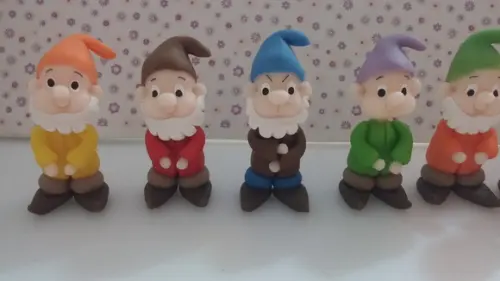 Aplique 7 Anões em Biscuit