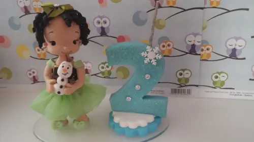 Vela Personalizada Frozen em Biscuit