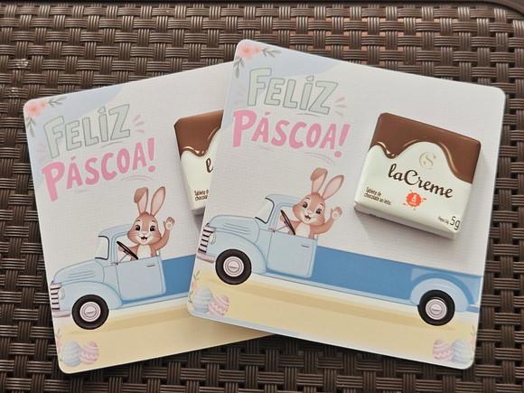 Lembrancinha Páscoa Coelhinho Chocolate La Creme