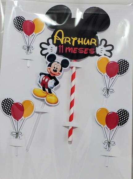 Topo De Bolo Mesversário Mickey