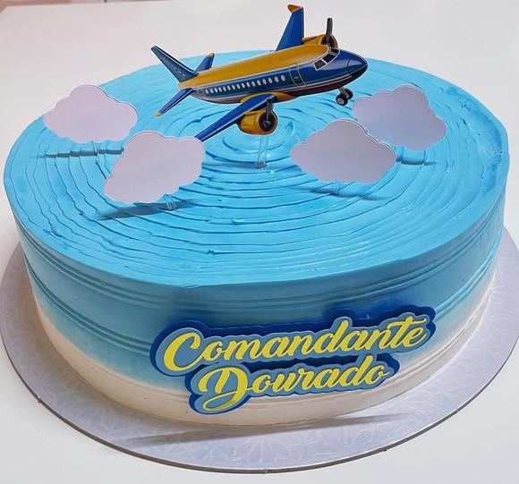 Topo de Bolo 40 Avião Comandante