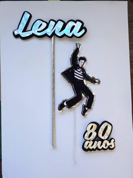 Topo de Bolo Elvis Presley