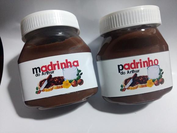 Nutella Personalizada Padrinhos