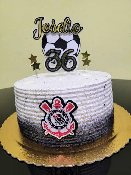 Topo de Bolo Futebol Timão