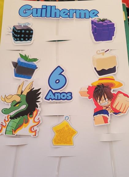 Topo de Bolo Blox Fruits