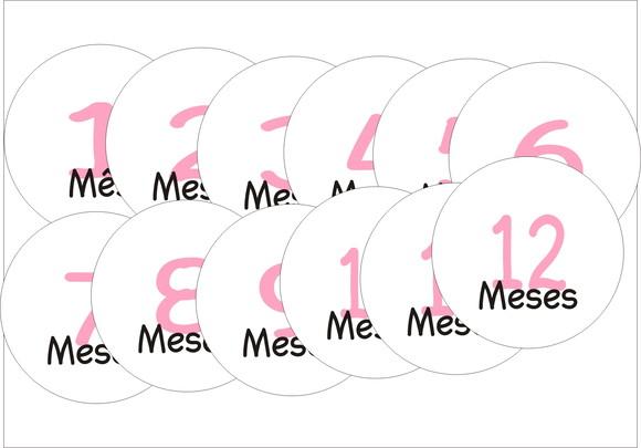 Adesivos para Mesversário - mês a mês