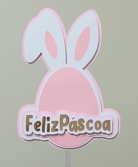 Topo de Bolo Coelho Páscoa