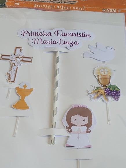 Topo de Bolo Primeira Eucaristia