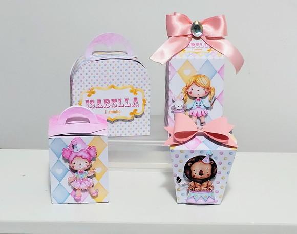 Kit Personalizado Circo Rosa 20 Peças