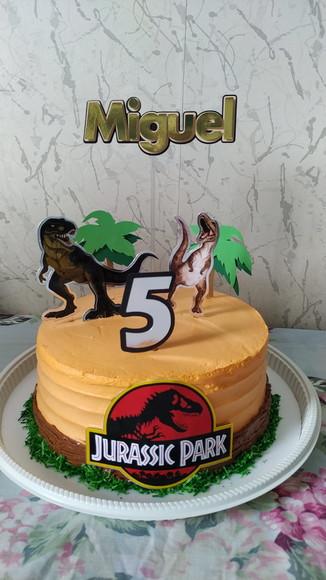 Topo de bolo Jurassic Park