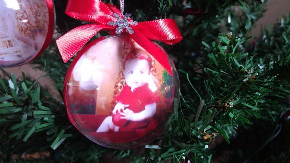 Bola de Natal com Foto