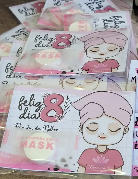 Lembrancinha Dia das Mulheres Máscara para Skincare
